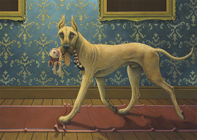 Postkarte Doggs - Bunte Hunde / A Danish Noir