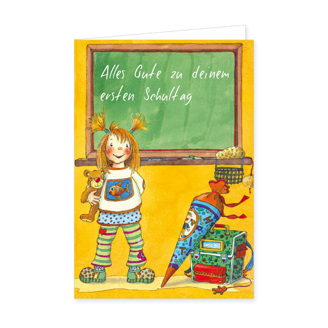 Doppelkarte Alles Gute zu deinem ersten Schultag- Rannenberg & Friends