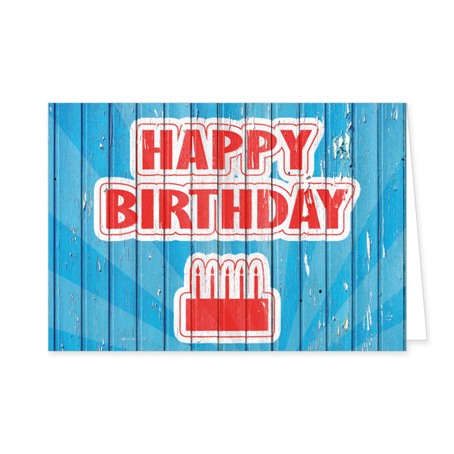 Doppelkarten Happy Birthday blau- Rannenberg & Friends