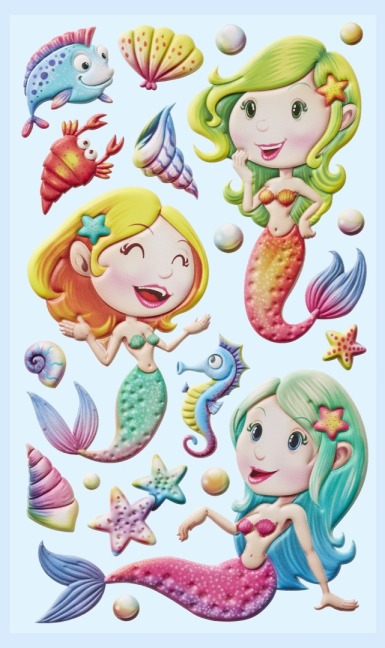 CREApop 3D-Softysticker HobbyFun Meerjungfrau I - CREApop 3D-Softysticker HobbyFun Maße: 17,5 x 9