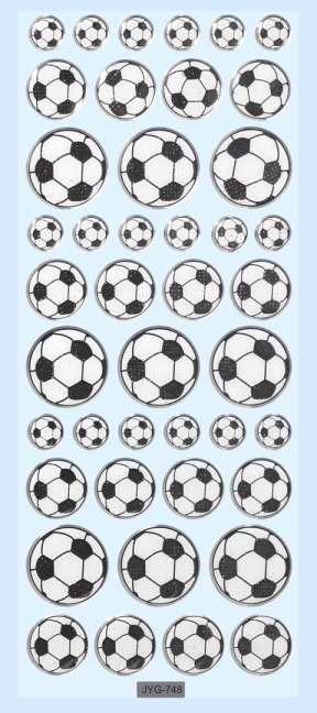 3D-Glossy-Sticker HobbyFun Fußball II - 3D-Glossy-Sticker HobbyFun Maße: 17 x 7 cm