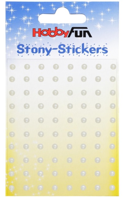 Stony-Stickers HobbyFun rund 4 mm Inhalt: 80 Stück - Stony-Stickers HobbyFun Maße Bogen: 10 x 8 c