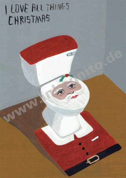 Postkarte A6 von inkognito Christmas Toilet Javier Mayoral - Postkarte A6 105 x 148 cm