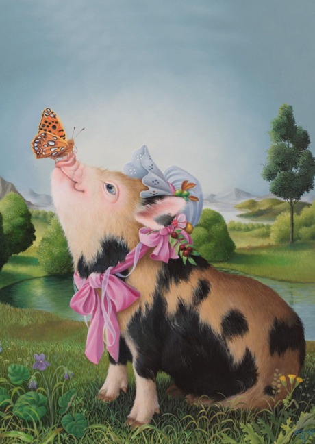 Postkarte A6 von inkognito Miss Piggy Suzan Visser - Postkarte A6 10,5 x 14,8 cm