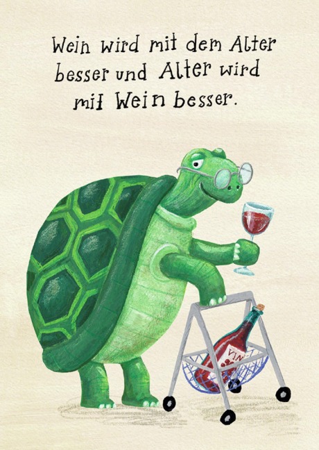 Postkarte A6 von inkognito Wein und Alter Nastja Holtfreter - Postkarte A6 10,5 x 14,8 cm