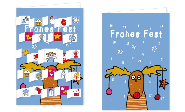 Adventskalenderkarte mit Umschlag und 24 Türchen von Rannenberg & Friends Weihnachten Frohes Fest