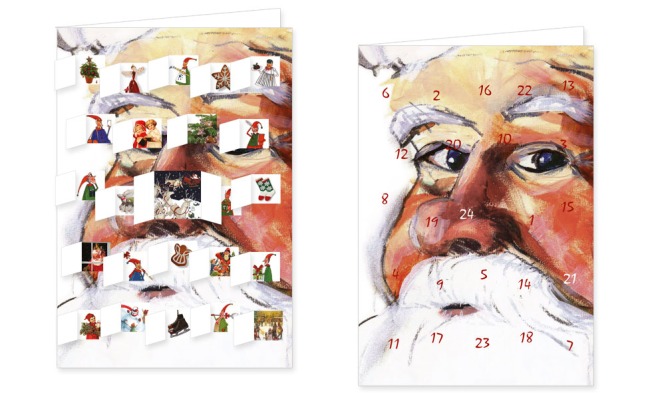 Adventskalenderkarte mit Umschlag und 24 Türchen von Rannenberg & Friends Weihnachten Ich der