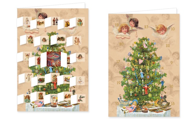Adventskalenderkarte mit Umschlag und 24 Türchen von Rannenberg &amp; Friends Weihnachten Bescherung -
