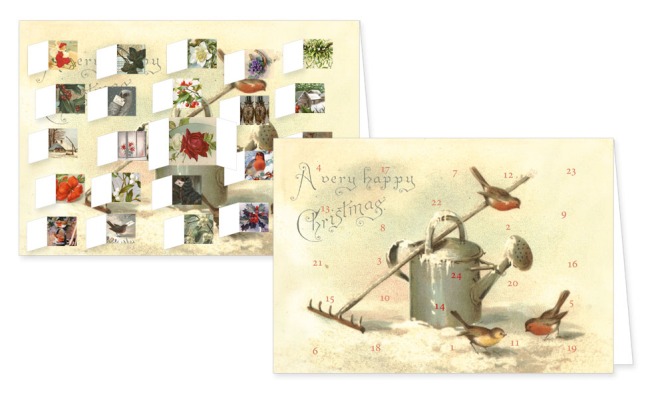 Adventskalenderkarte mit Umschlag und 24 Türchen von Rannenberg &amp; Friends Weihnachten Nostalgische