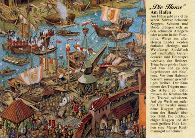 Postkarte Am Hafen - Postkarte A6 10,5 x 14,8 cm