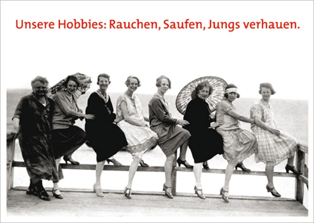 Postkarte Unsere Hobbies ... - Postkarte A6 10,5 x 14,8 cm