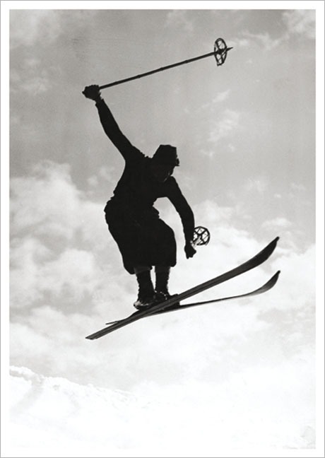 Postkarte Skispringer - Postkarte A6 105 x 148 cm