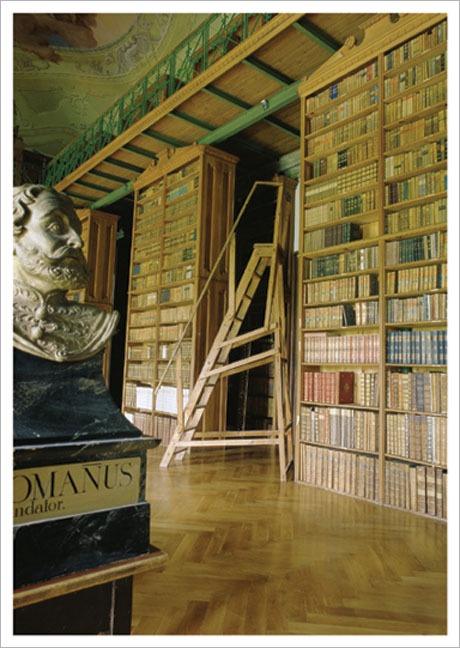 Postkarte Bibliothek des Prämonstratenserklosters Jasov - Postkarte A6 105 x 148 cm