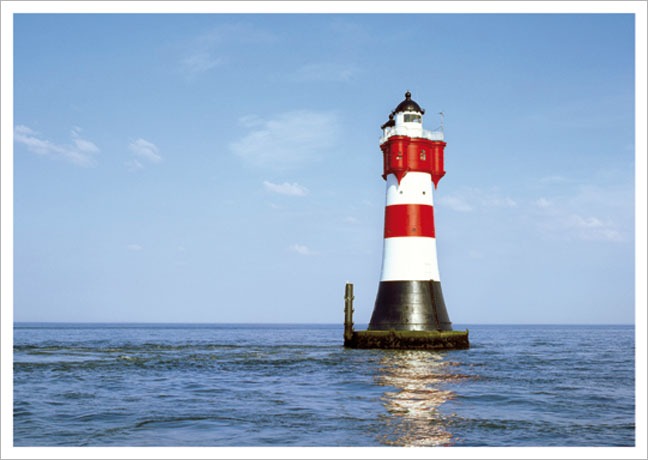 Postkarte Leuchtturm im Meer - Postkarte A6 105 x 148 cm