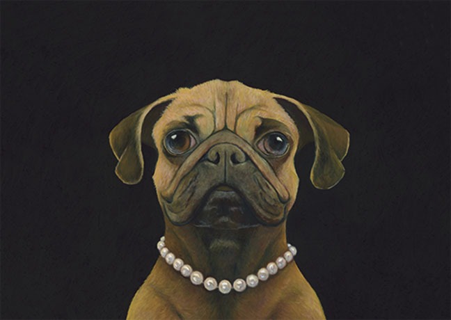 Postkarte Doggs - Bunte Hunde / Pugmalion - Postkarte A6 105 x 148 cm