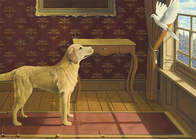 Postkarte Doggs - Bunte Hunde / A Trick of the Tail - Postkarte A6 10,5 x 14,8 cm