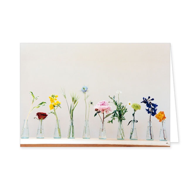 Doppelkarte Blüten in Flaschen- Rannenberg & Friends - Doppelkarte Klappkarte mit Umschlag Maße: