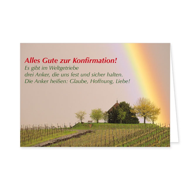 Doppelkarte Alles Gute zur Konfirmation- Rannenberg & Friends - Doppelkarte Klappkarte mit