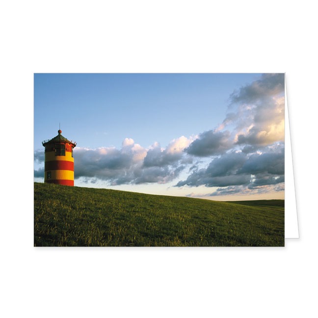Doppelkarte Leuchtturm in Pilsum- Rannenberg & Friends - Doppelkarte Klappkarte mit Umschlag