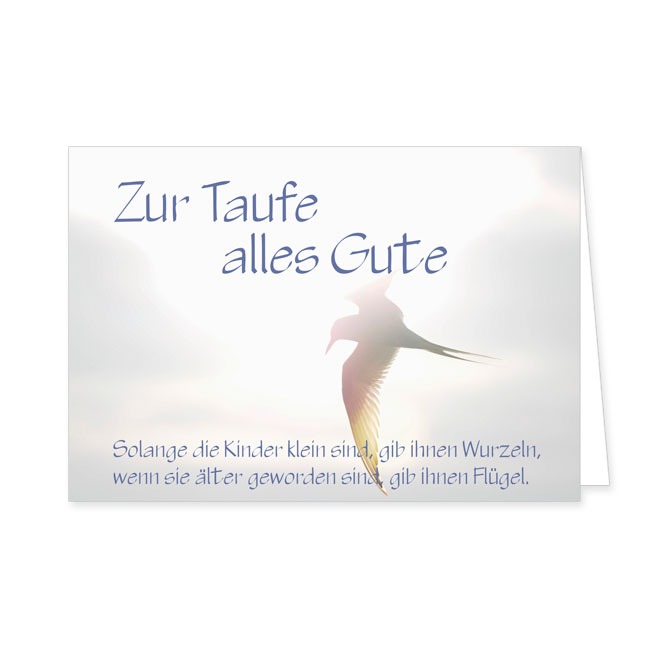 Doppelkarte Gib ihnen Flügel- Rannenberg &amp; Friends - Doppelkarte Klappkarte mit Umschlag Maße: