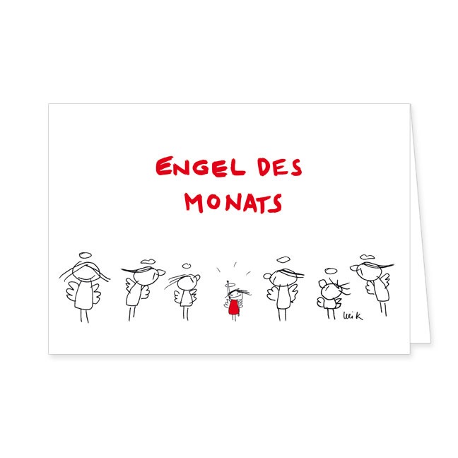 Doppelkarte Engel des Monats- Rannenberg & Friends - Doppelkarte Klappkarte mit Umschlag Maße:
