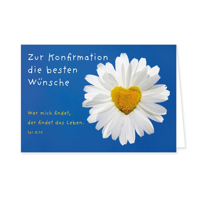 Doppelkarte Zur Konfirmation die besten Wünsche- Rannenberg & Friends - Doppelkarte Klappkarte
