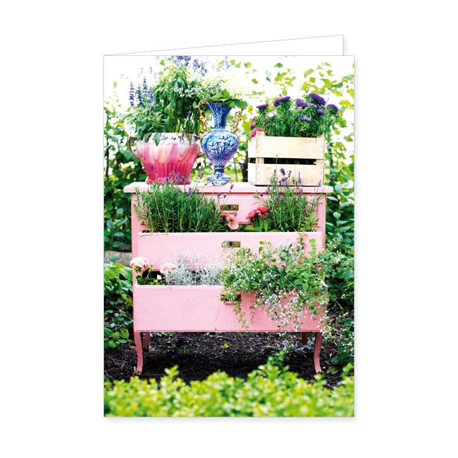 Doppelkarte Gartenkommode- Rannenberg & Friends - Doppelkarte Klappkarte mit Umschlag Maße: 125 x