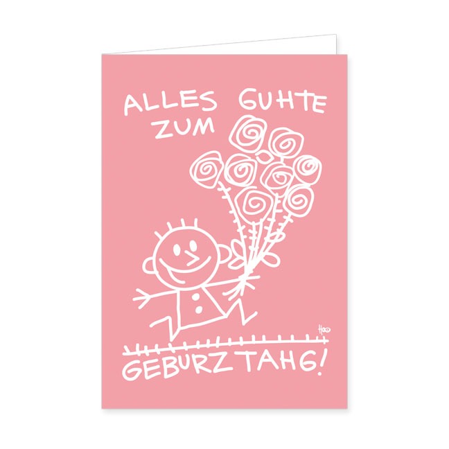 Doppelkarte Geburztahg- Rannenberg & Friends - Doppelkarte Klappkarte mit Umschlag Maße: 125 x