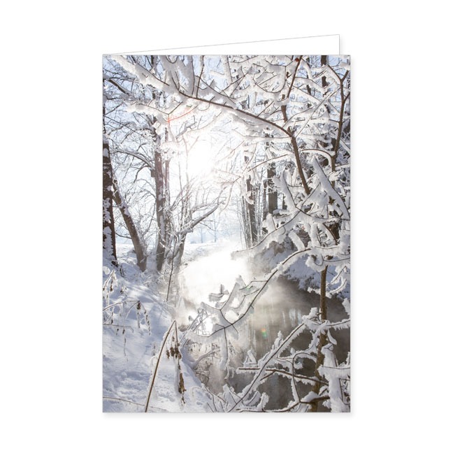 Doppelkarte Winterlicher Fluß- Rannenberg &amp; Friends - Doppelkarte Klappkarte mit Umschlag Maße: