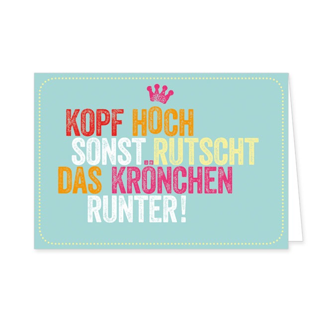 Doppelkarte Krönchen- Rannenberg & Friends - Doppelkarte Klappkarte mit Umschlag Maße: 125 x 185