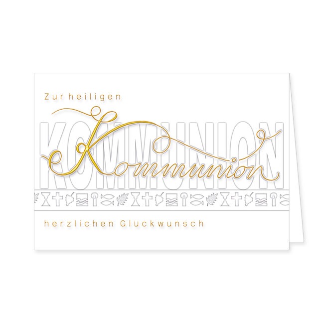 Doppelkarten Zur heiligen Kommunion- Rannenberg & Friends - Doppelkarte Klappkarte mit Umschlag