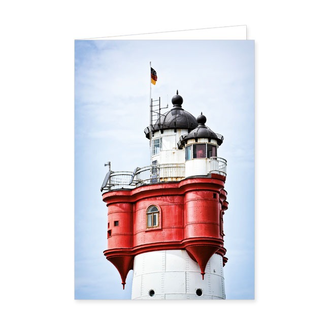 Doppelkarten Laternenhaus des Leuchtturms Roter Sand- Rannenberg & Friends - Doppelkarte
