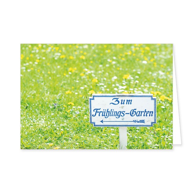 Doppelkarte Zum Frühlingsgarten- Rannenberg &amp; Friends - Doppelkarte Klappkarte mit Umschlag