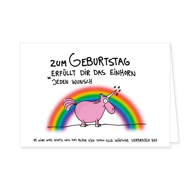 Doppelkarte Wunscherfüllung- Rannenberg &amp; Friends - Doppelkarte Klappkarte mit Umschlag Maße: