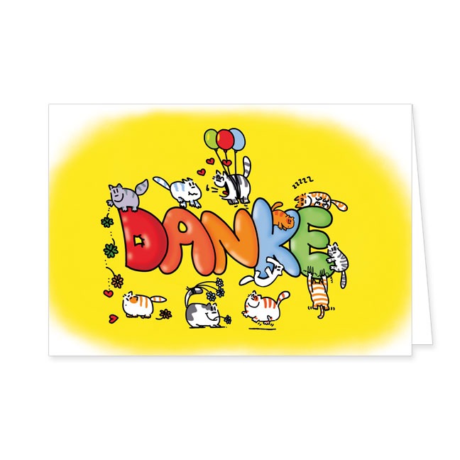 Doppelkarte Danke- Rannenberg & Friends - Doppelkarte Klappkarte mit Umschlag Maße: 125 x 185 cm