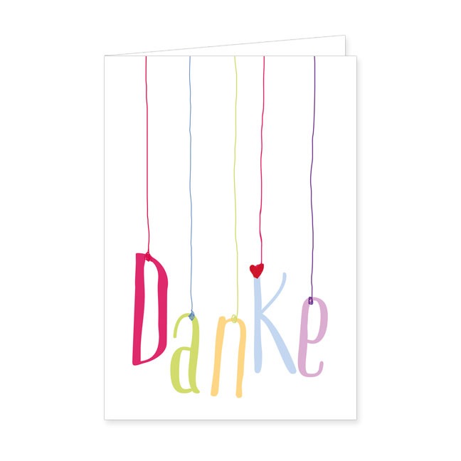 Doppelkarte Danke- Rannenberg &amp; Friends - Doppelkarte Klappkarte mit Umschlag Maße: 125 x 185 cm