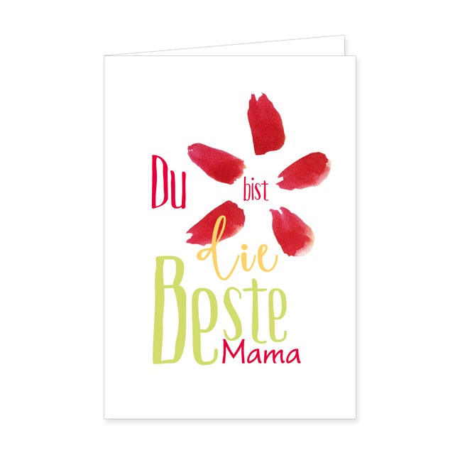 Doppelkarte Die Beste Mama- Rannenberg &amp; Friends - Doppelkarte Klappkarte mit Umschlag Maße: 125