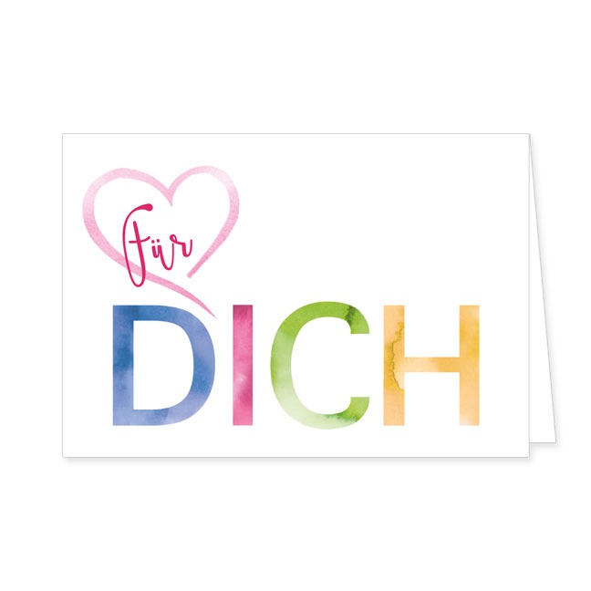 Doppelkarte Für Dich- Rannenberg & Friends - Doppelkarte Klappkarte mit Umschlag Maße: 125 x 185