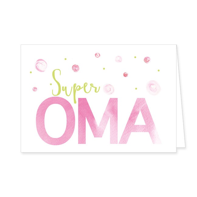 Doppelkarte Super Oma- Rannenberg & Friends - Doppelkarte Klappkarte mit Umschlag Maße: 125 x 185