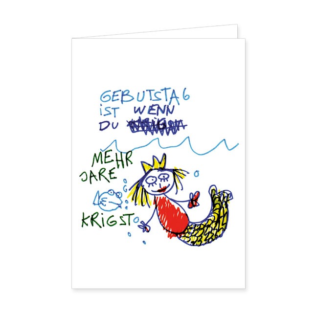Doppelkarte Geburtstag ist wenn - Rannenberg & Friends - Doppelkarte Klappkarte mit Umschlag