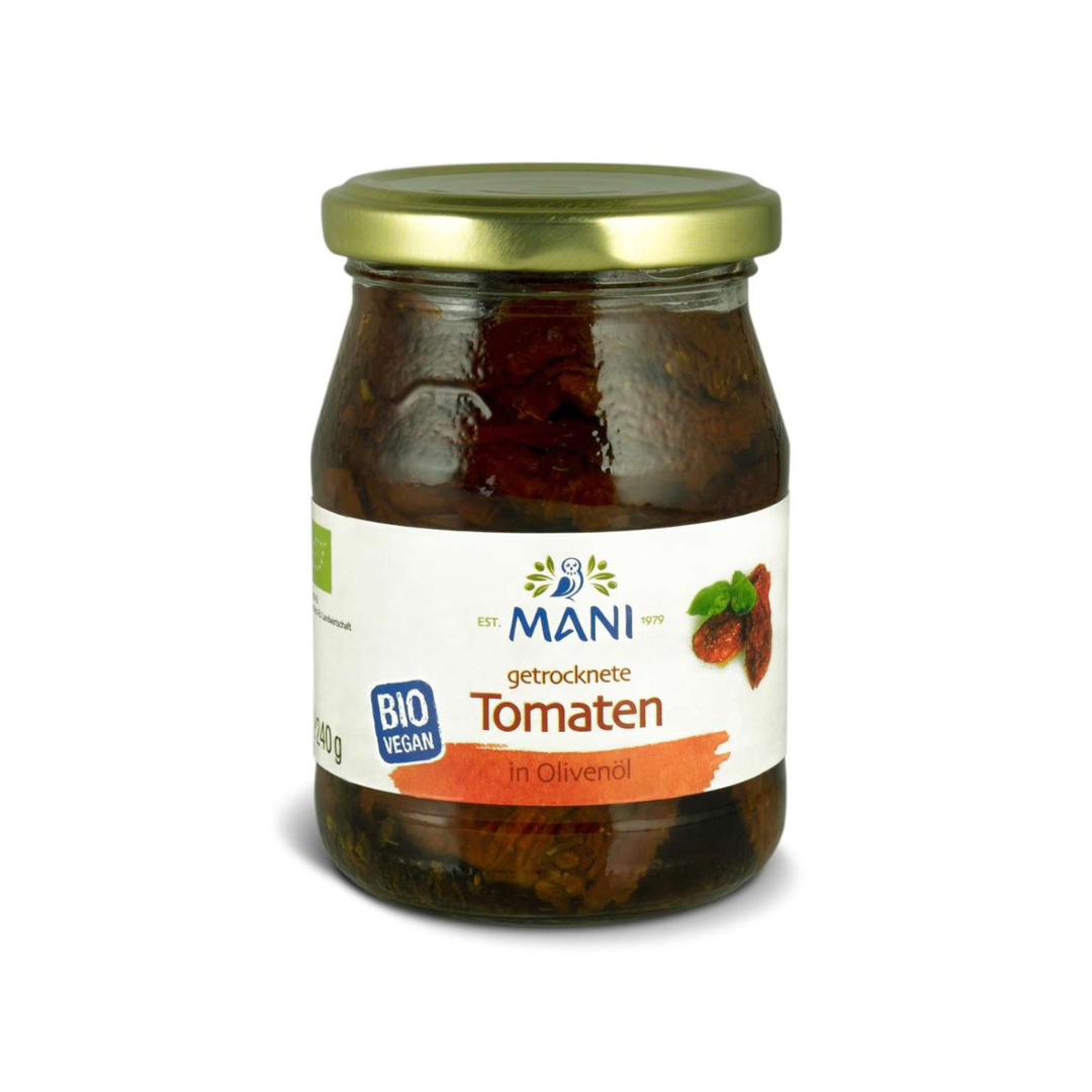 Bio Getrocknete Tomaten in Olivenöl im Pfandglas