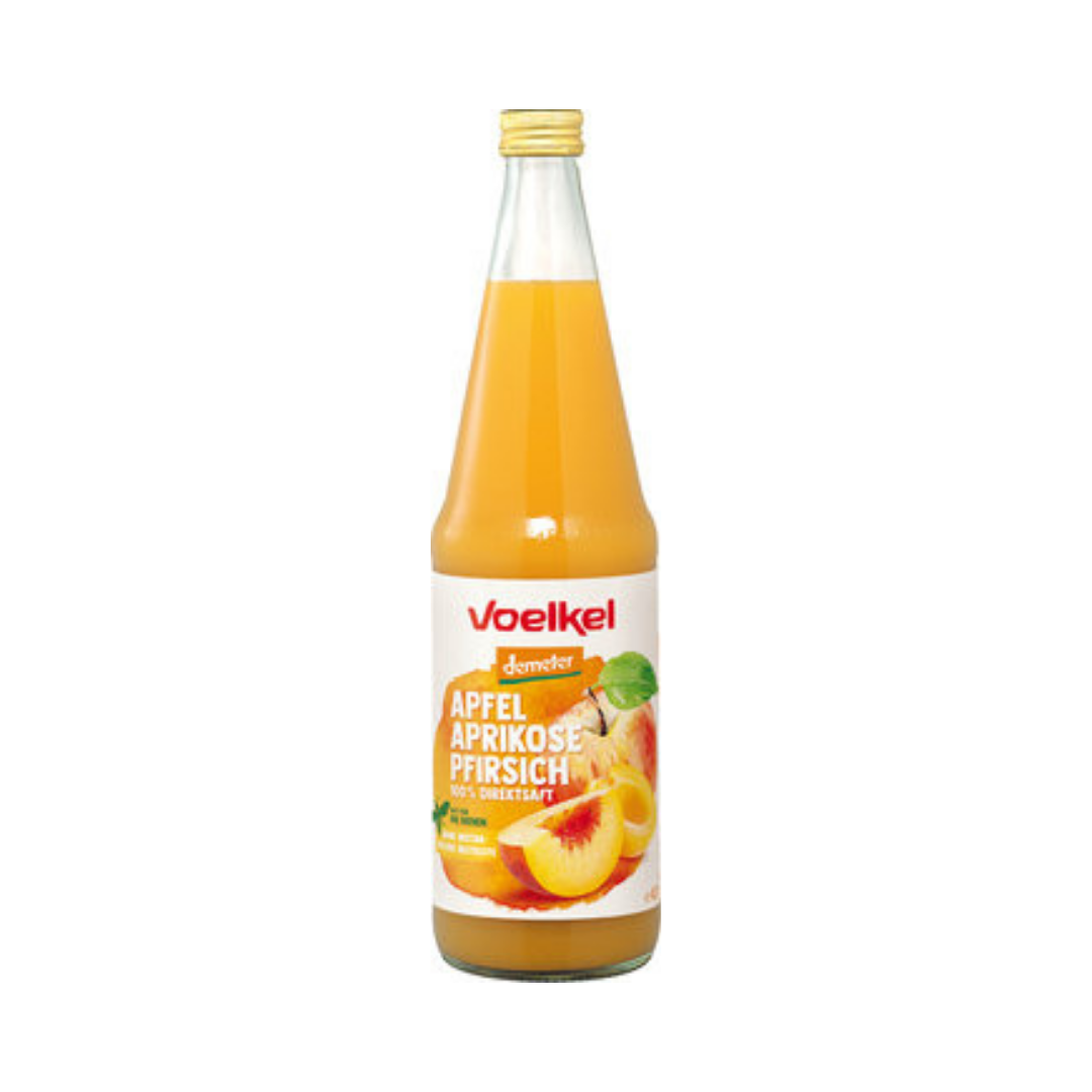 Bio Apfel-Aprikose-Pfirsich-Saft 07 l