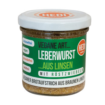 Bio vegane Leberwurst mit Röstzwiebeln