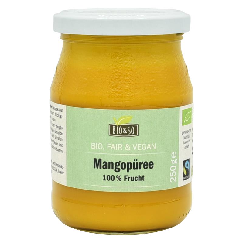 Bio Mangopüree 100 Frucht im Pfandglas