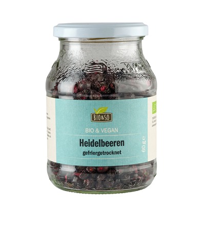 Gefriergetrocknete Heidelbeeren im Pfandglas - Bio&So