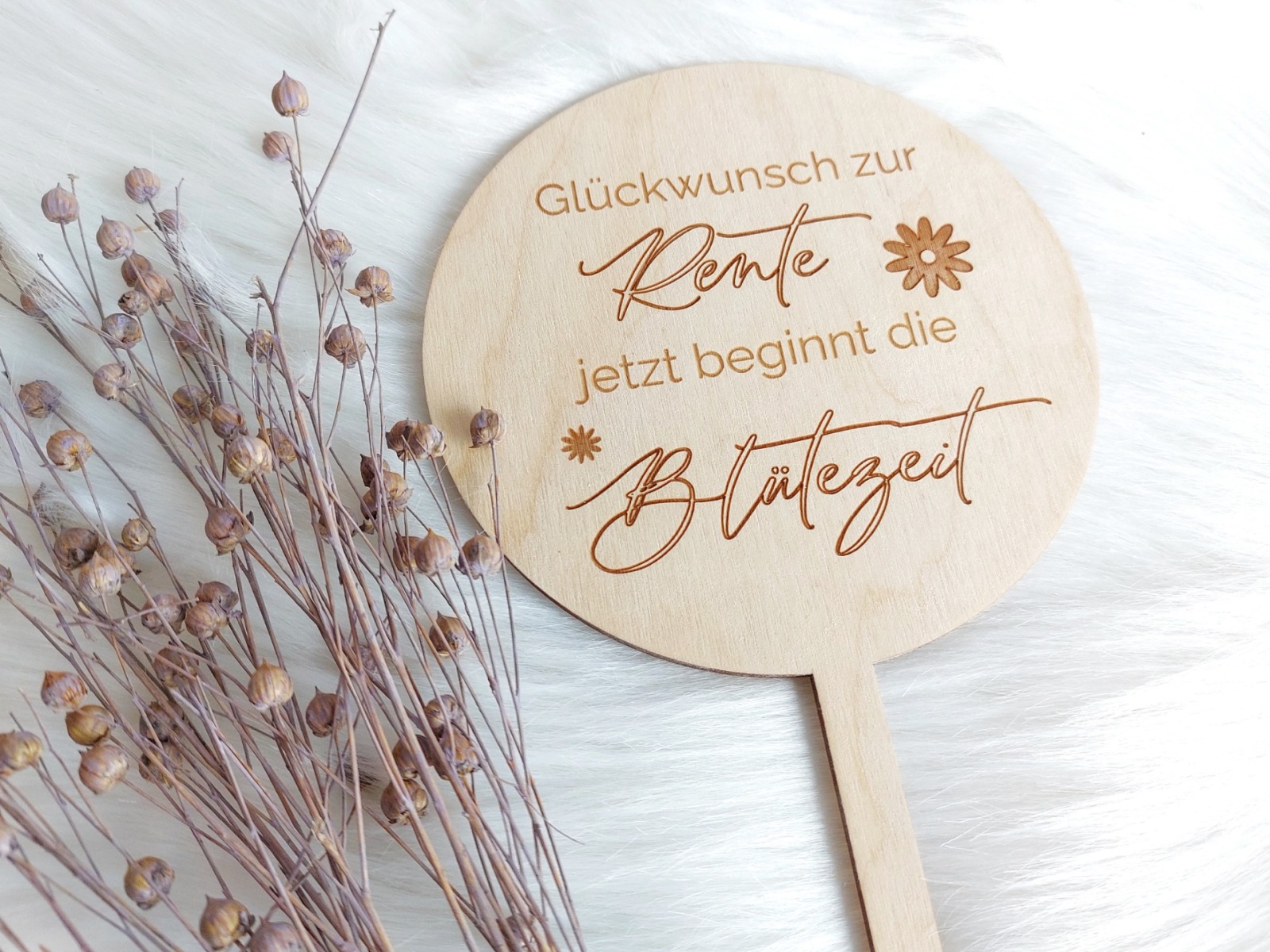 Holz-Stecker Blütezeit für deinen Blumentopf 8