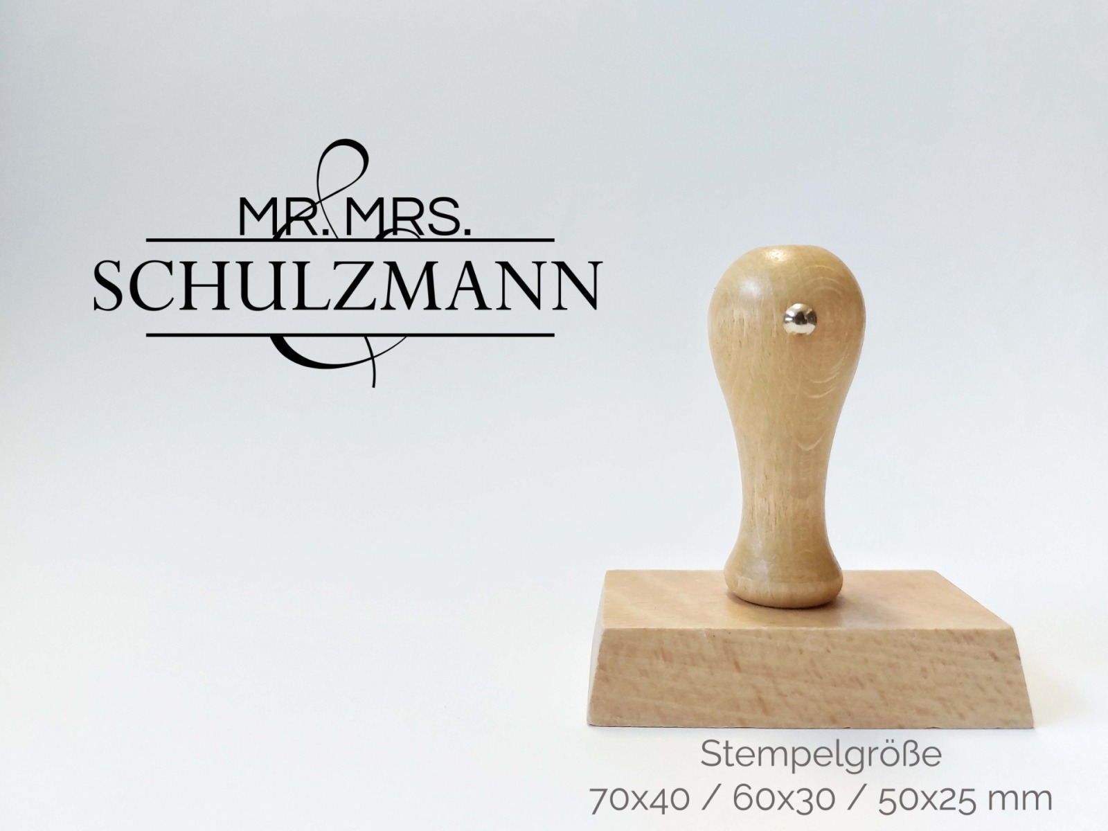 Mr & Mrs Stempel - Undzeichen | Nachname | Hochzeitstempel personalisiert