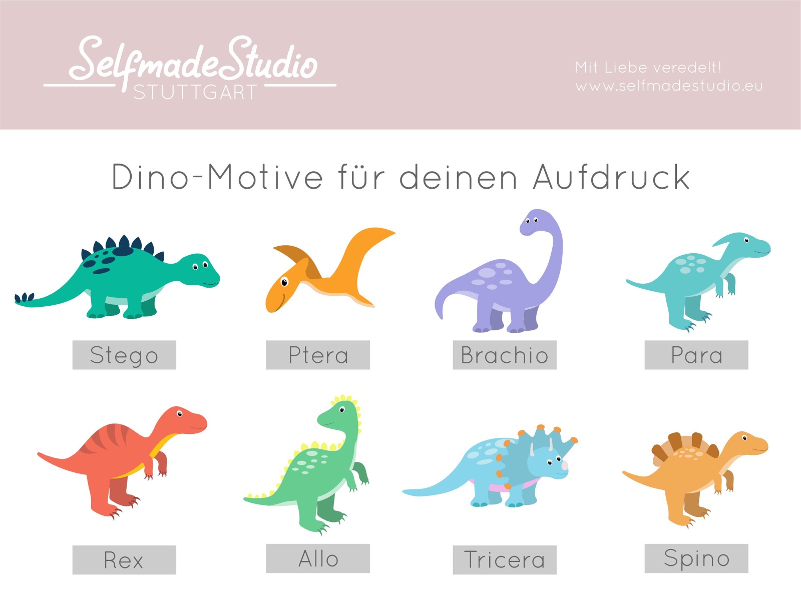 Kuscheltier Hase personalisiert mit Dino und Name 6