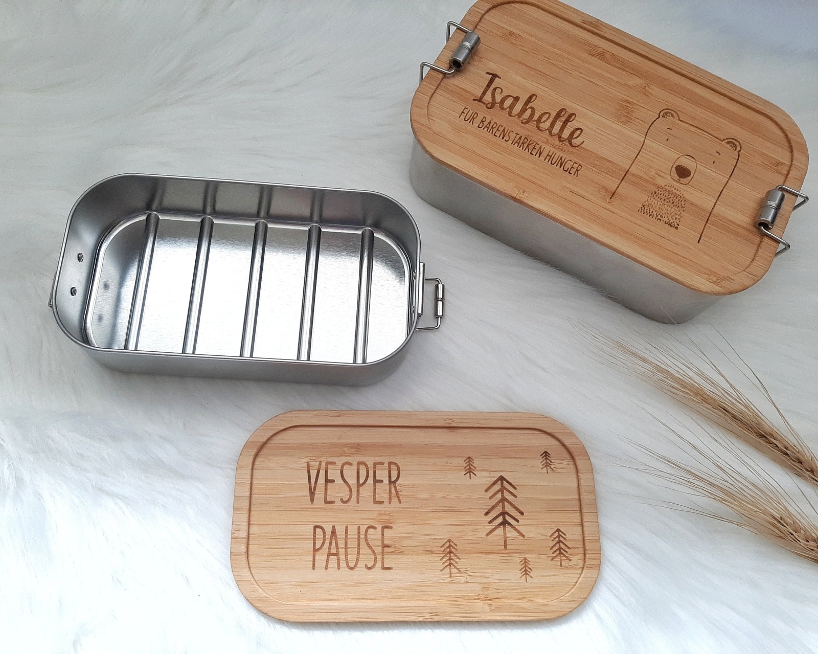 Bambus Lunchbox personalisiert 8