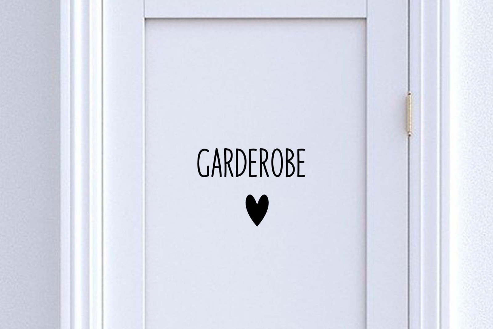 Türschild Garderobe mit Symbol: Herz, Blatt, Anker 4